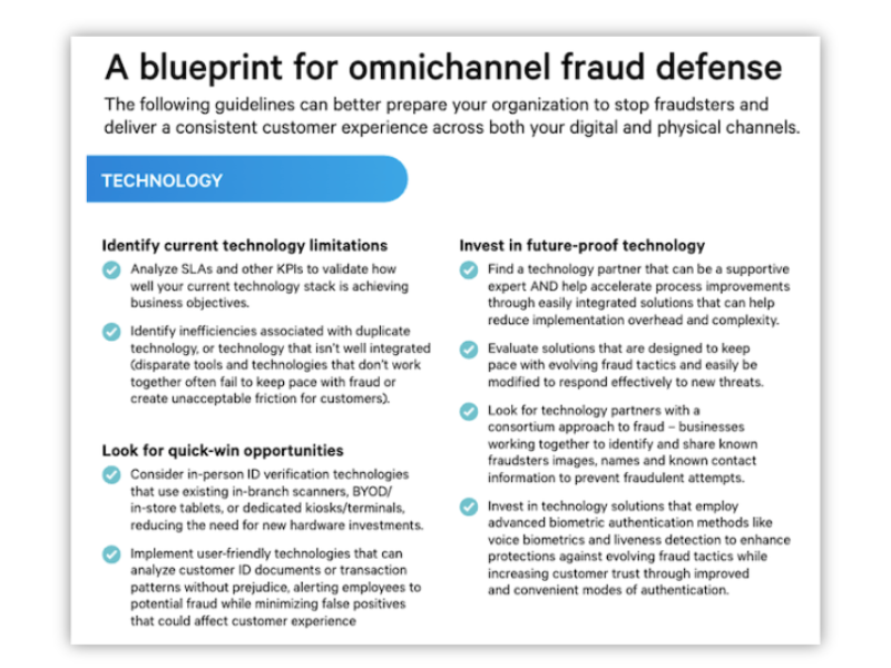 Blueprint for omnichannel fraud defense