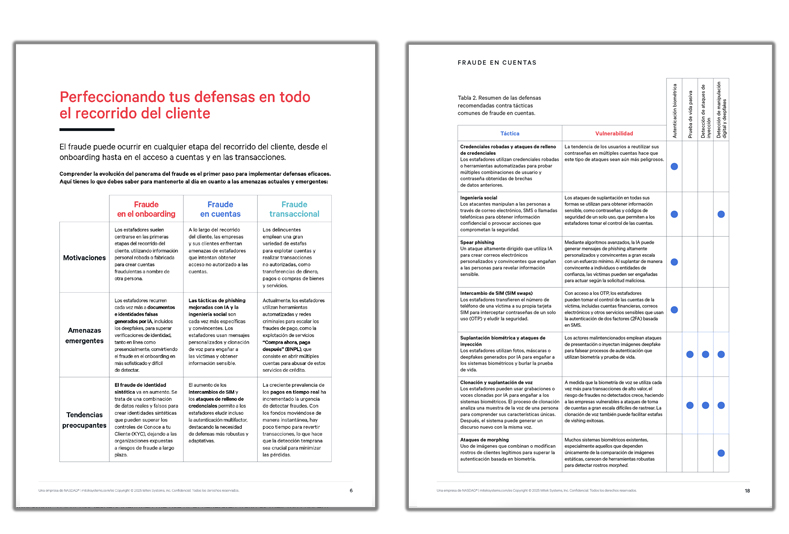 Tablas de amenazas de fraude y estrategias de mitigación